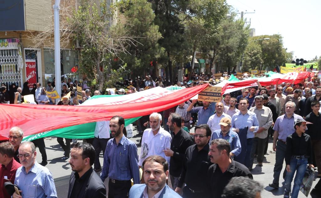 حضور پررنگ جامعه ورزش شهرستان کاشان در مراسم راهپیمایی روز قدس